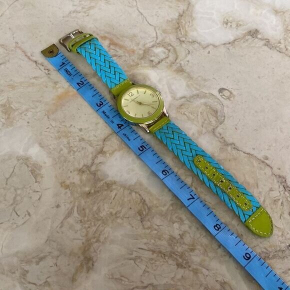 Vintage Isaac Mizrahi Live Wristwatch Braided Leather Strap - Picture 11 of 11